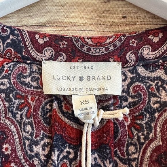 Lucky Brand Long Sleeve Tassel Blouse Size XS NWT - Picture 5 of 5
